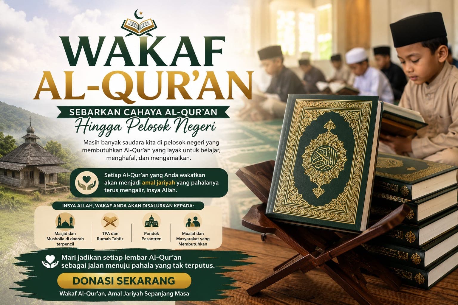 Wakaf Al-Qur'an: Sebarkan Cahaya Al-Qur'an Hingga Pelosok Negeri