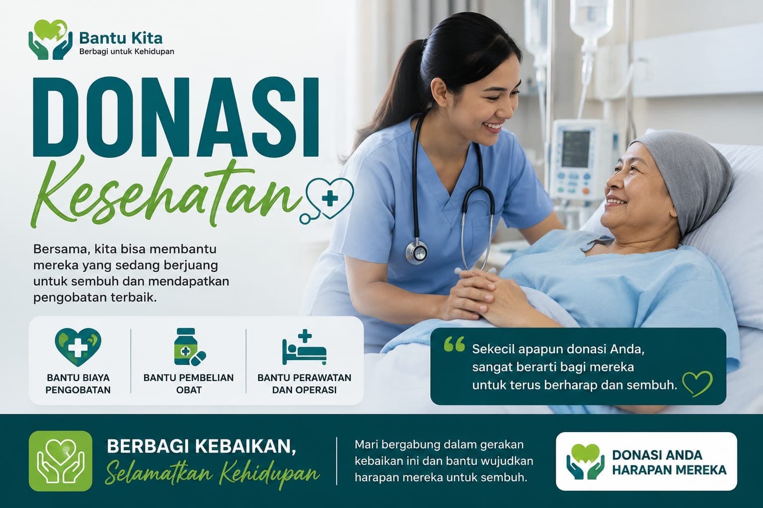 Donasi Kesehatan – Bersama Ringankan Beban, Hadirkan Harapan